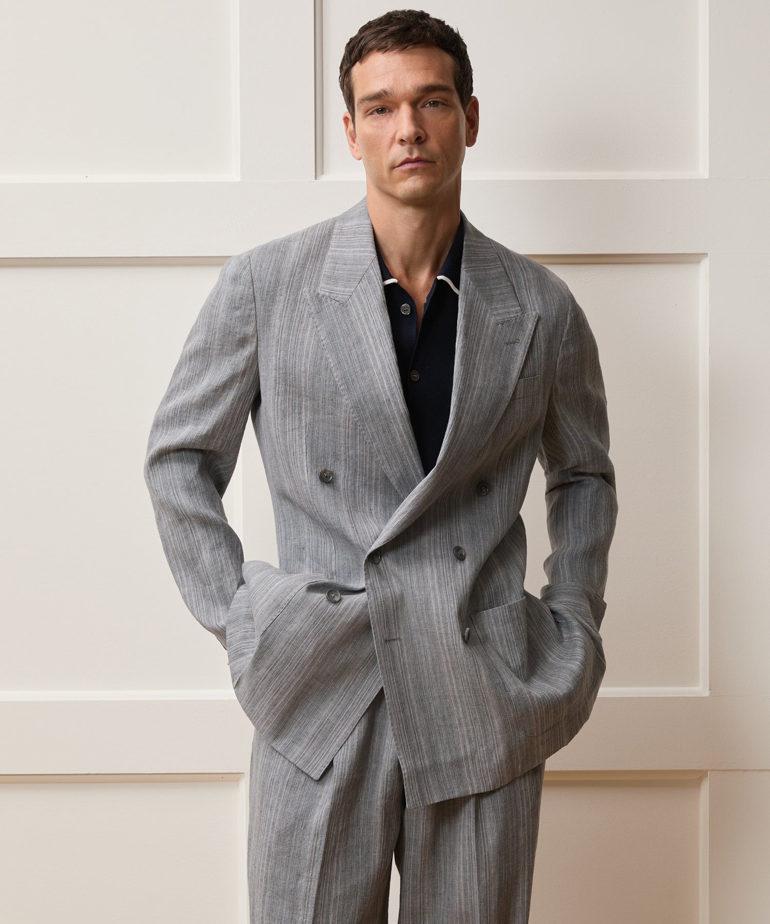 Italian Linen Multi-Stripe Wythe Suit
