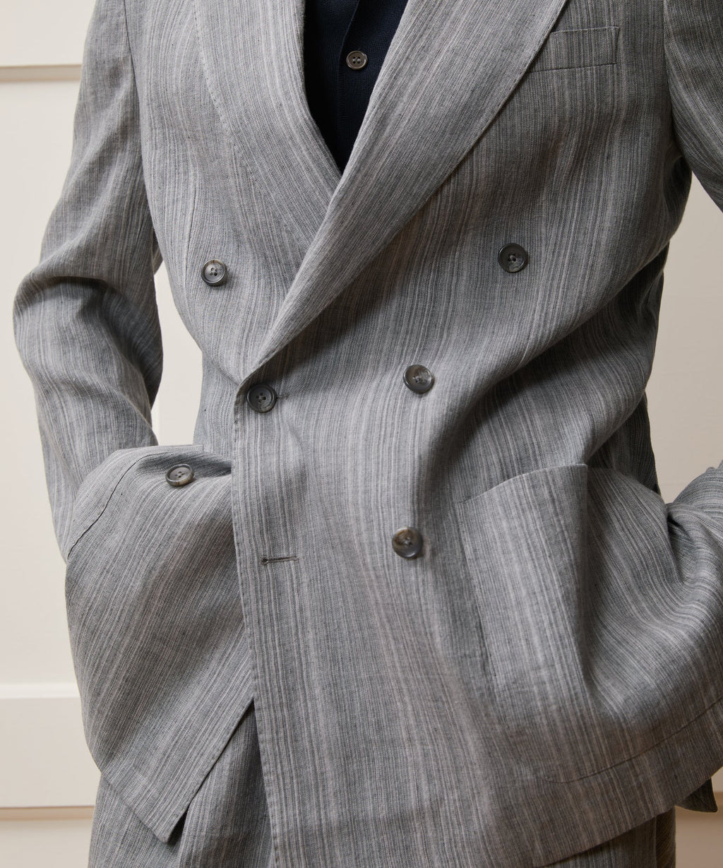 Italian Linen Multi-Stripe Wythe Suit