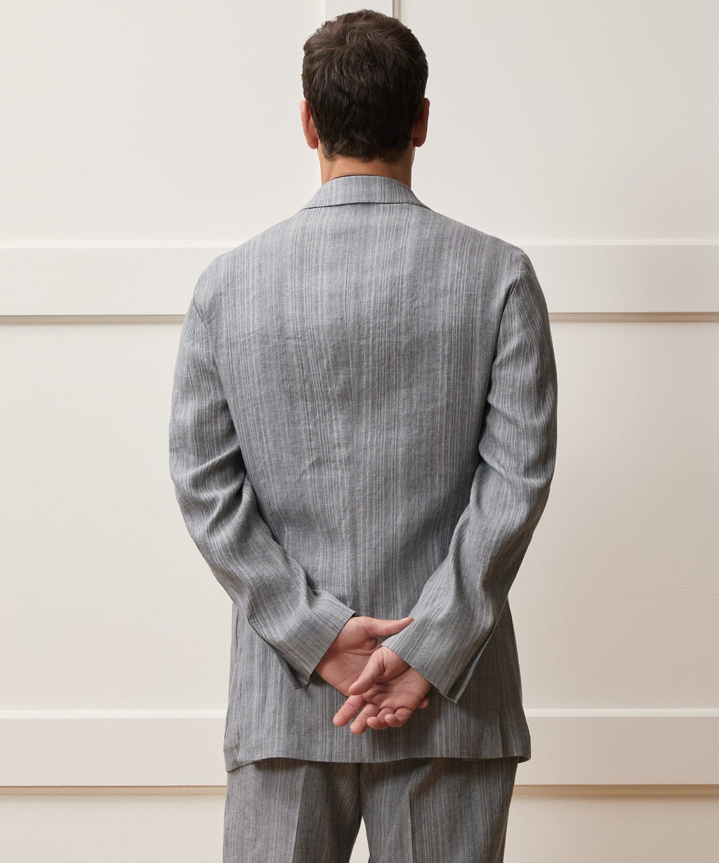 Italian Multi-Stripe Linen Wythe Jacket