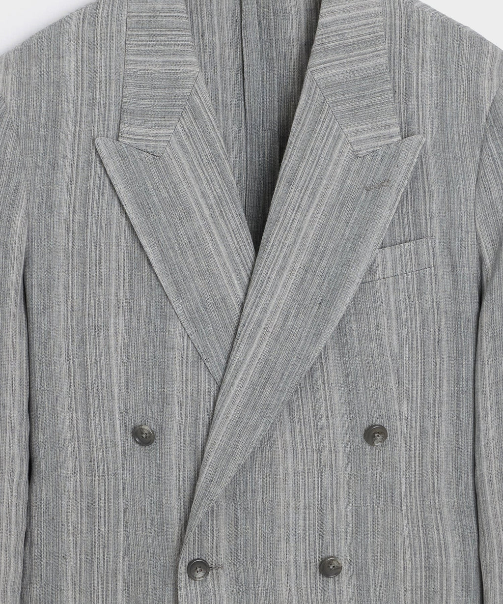Italian Multi-Stripe Linen Wythe Jacket