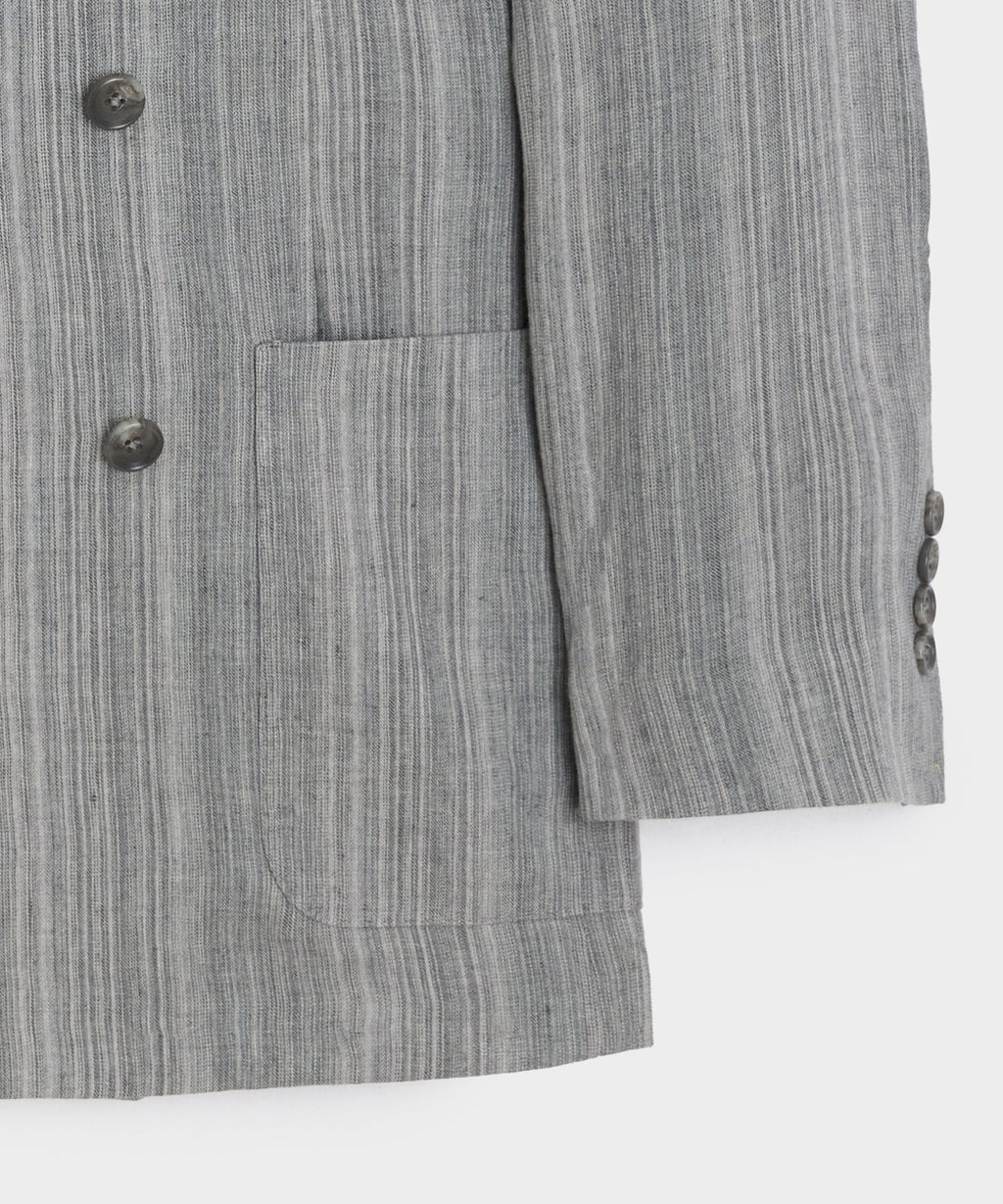 Italian Multi-Stripe Linen Wythe Jacket
