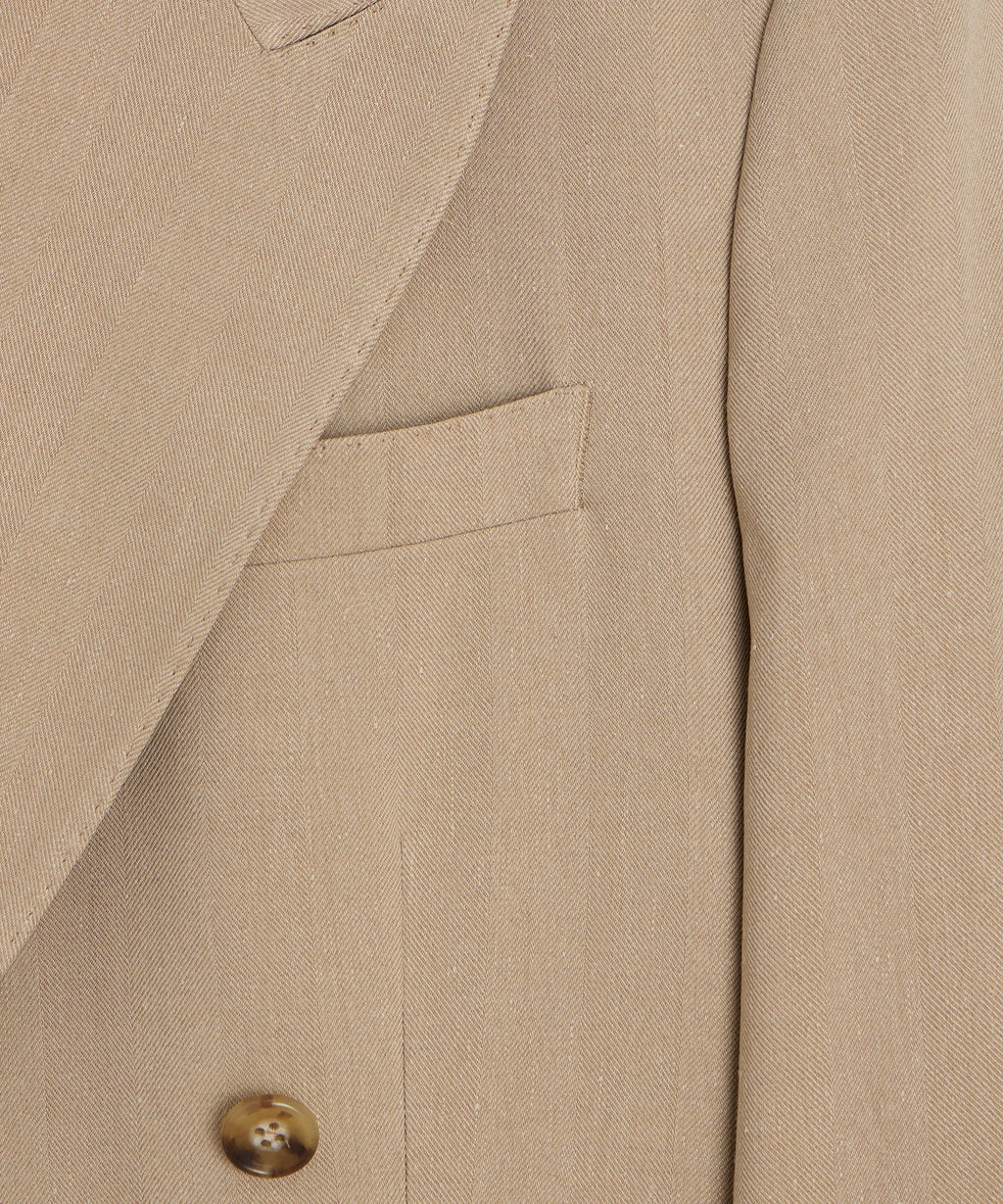 Italian Linen-Silk Herringbone Wythe Jacket