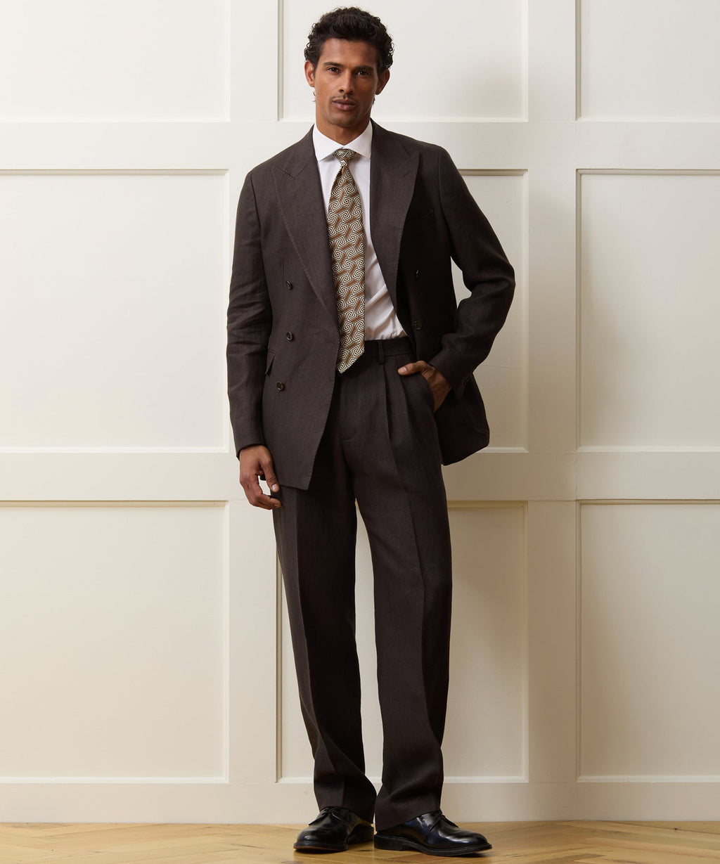 Italian Linen Herringbone Wythe Jacket