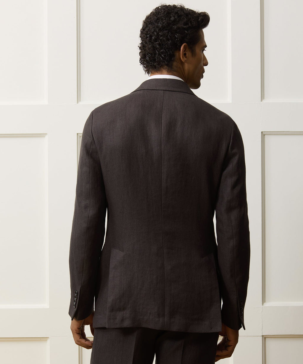 Italian Linen Herringbone Wythe Jacket