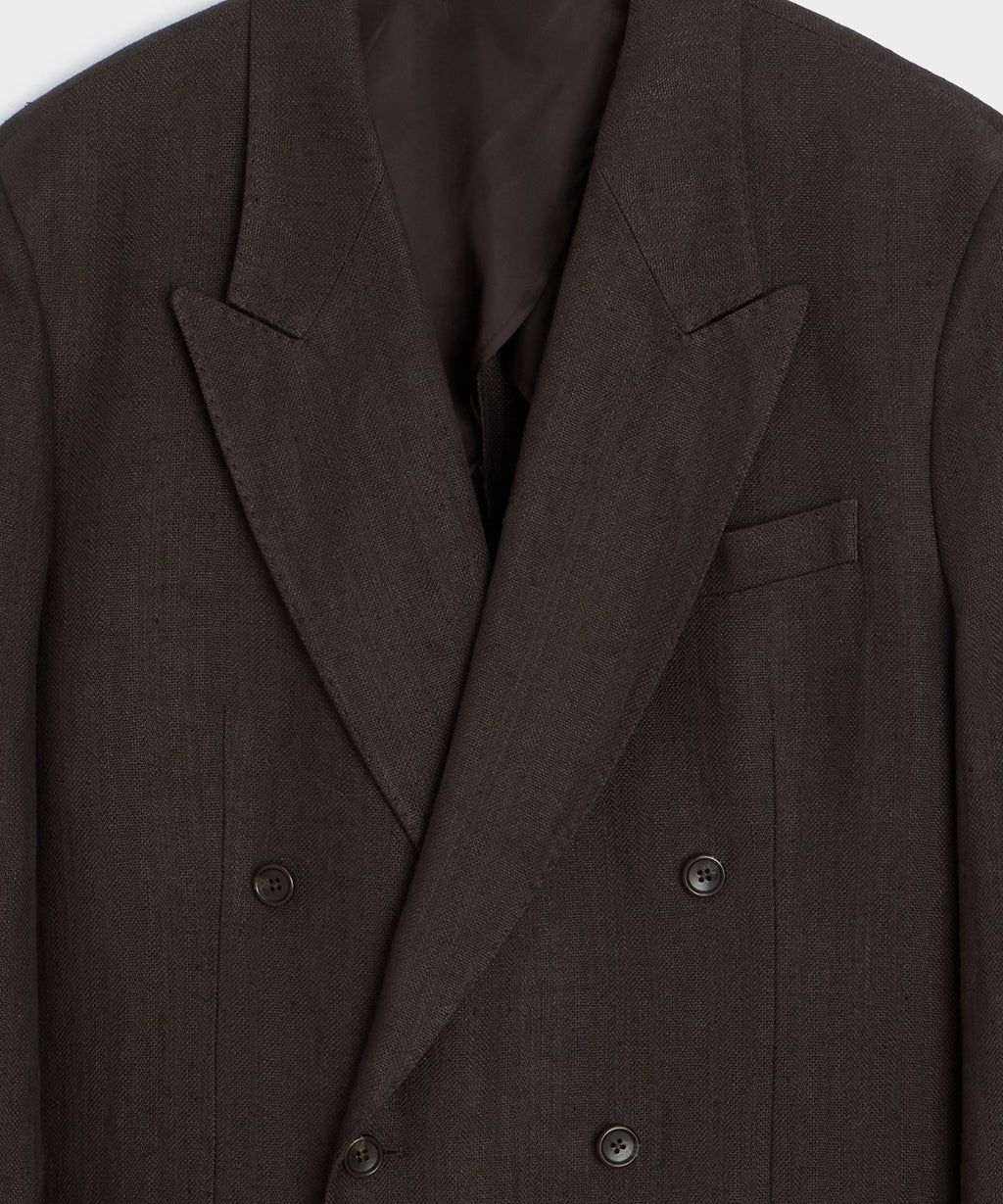 Italian Linen Herringbone Wythe Jacket
