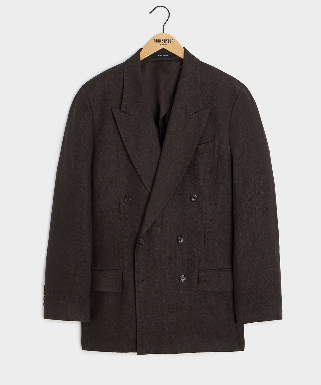 Italian Linen Herringbone Wythe Jacket