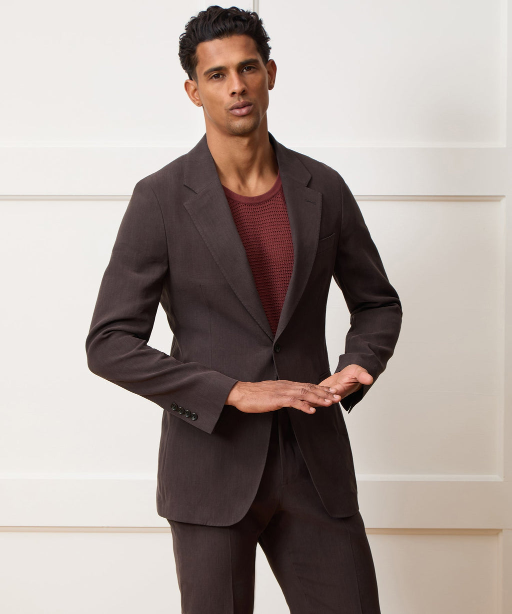 Italian Sueded Linen Sutton Suit