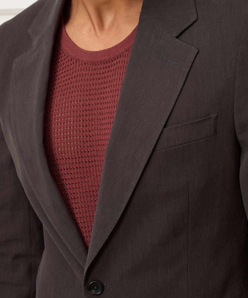 Italian Sueded Linen Sutton Jacket