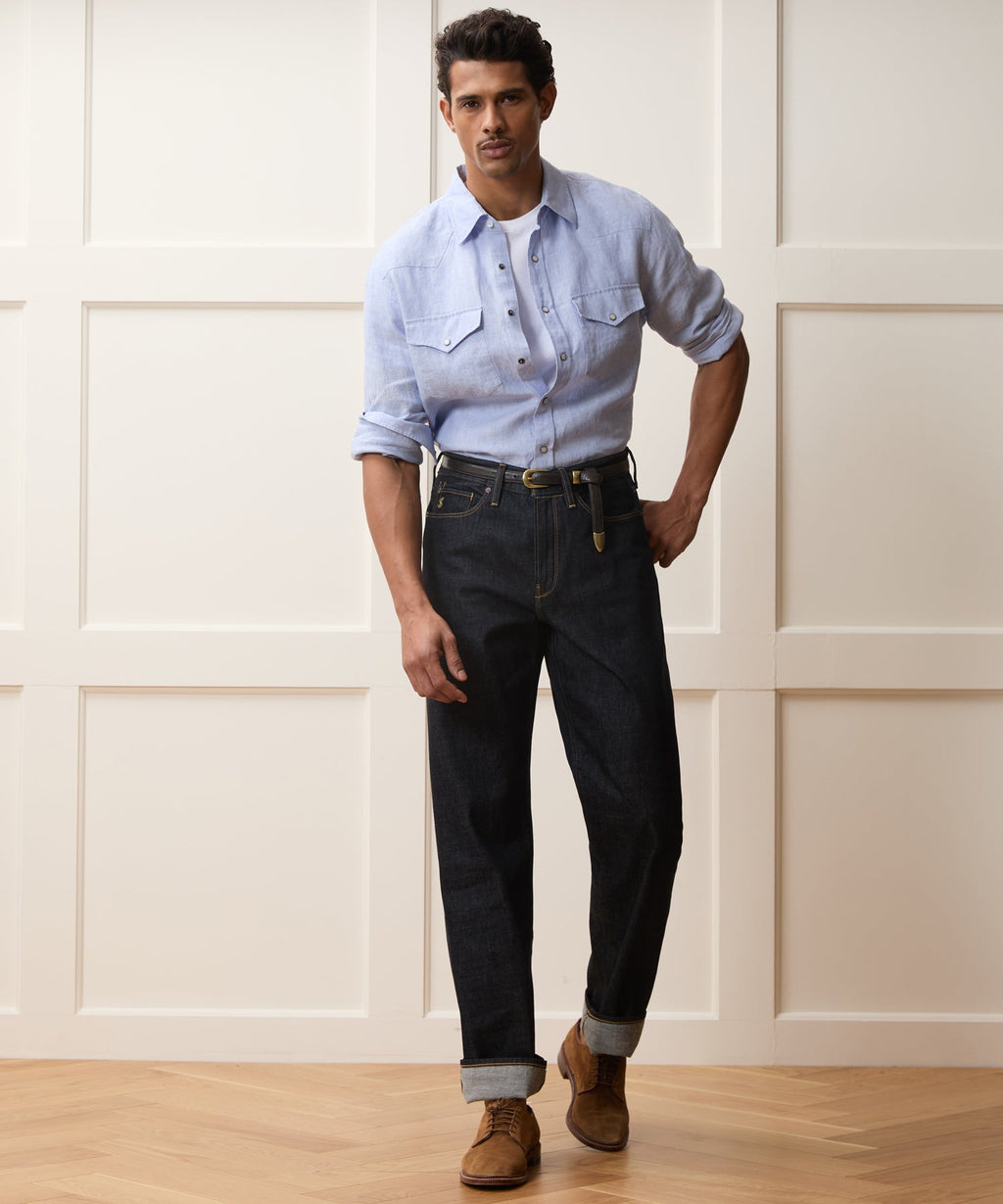 Relaxed Summerweight Jean in Rinsed Indigo