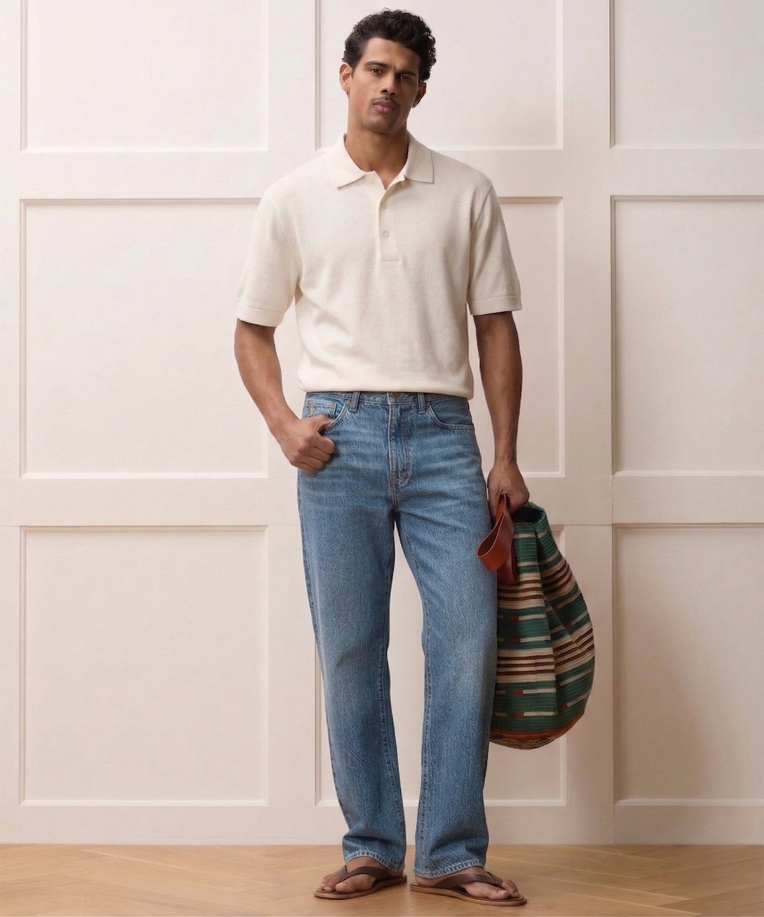 Relaxed Summerweight Jean in Medium Indigo