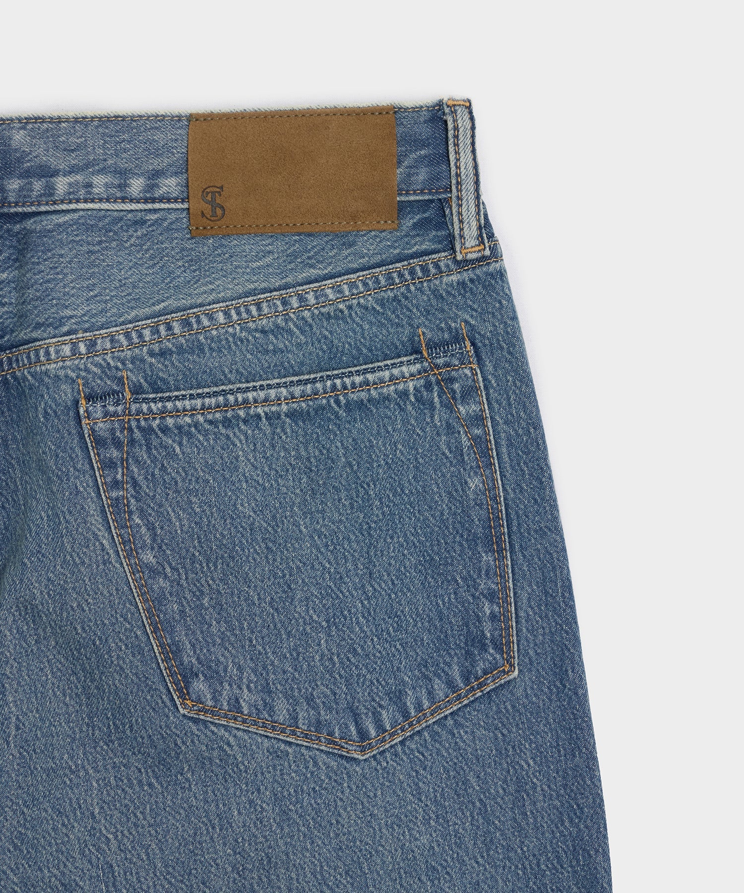 Straight Fit Summerweight Jean in Medium Indigo