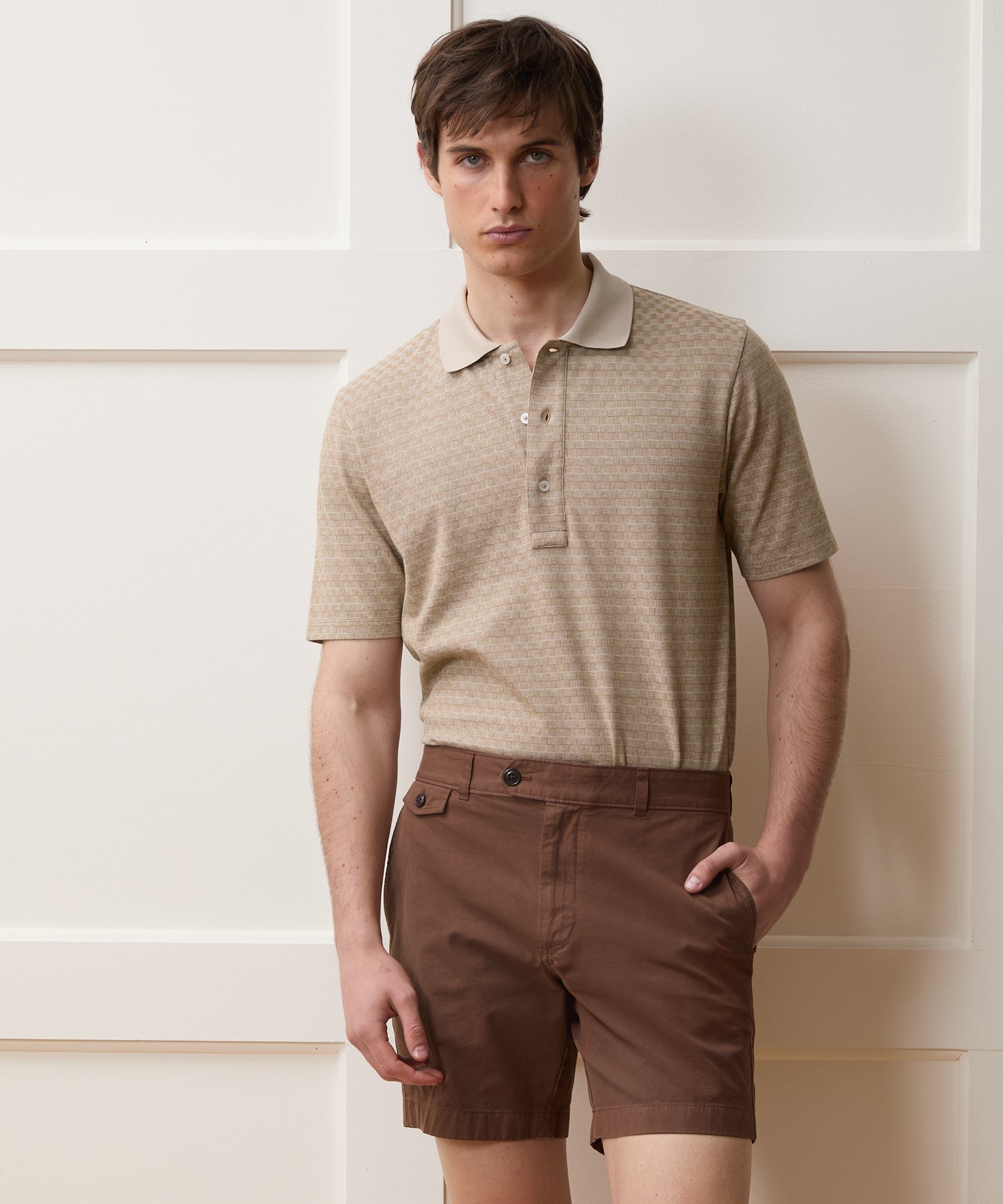 Grid Pique Polo