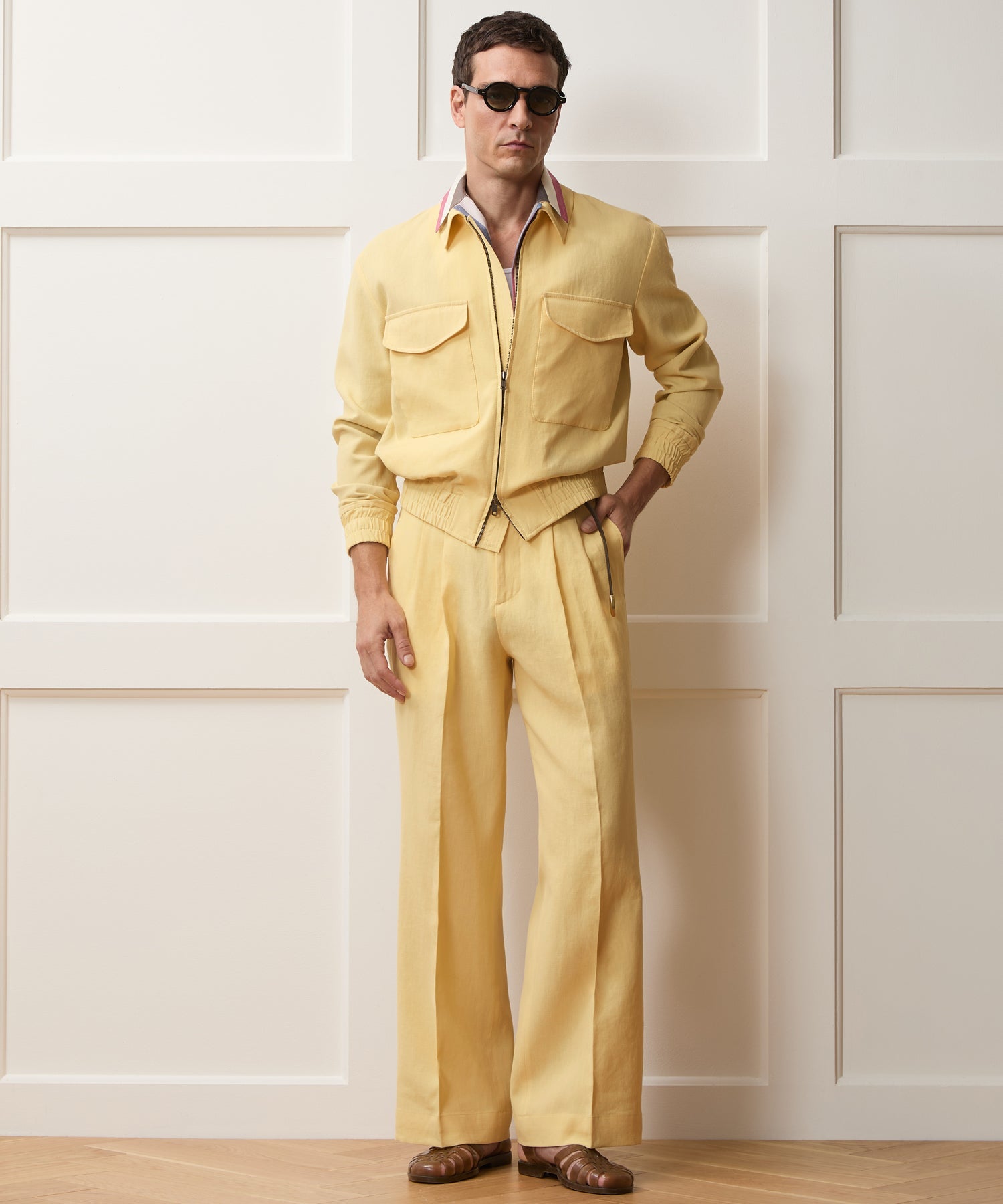 Italian Sueded Linen Gaucho Pant