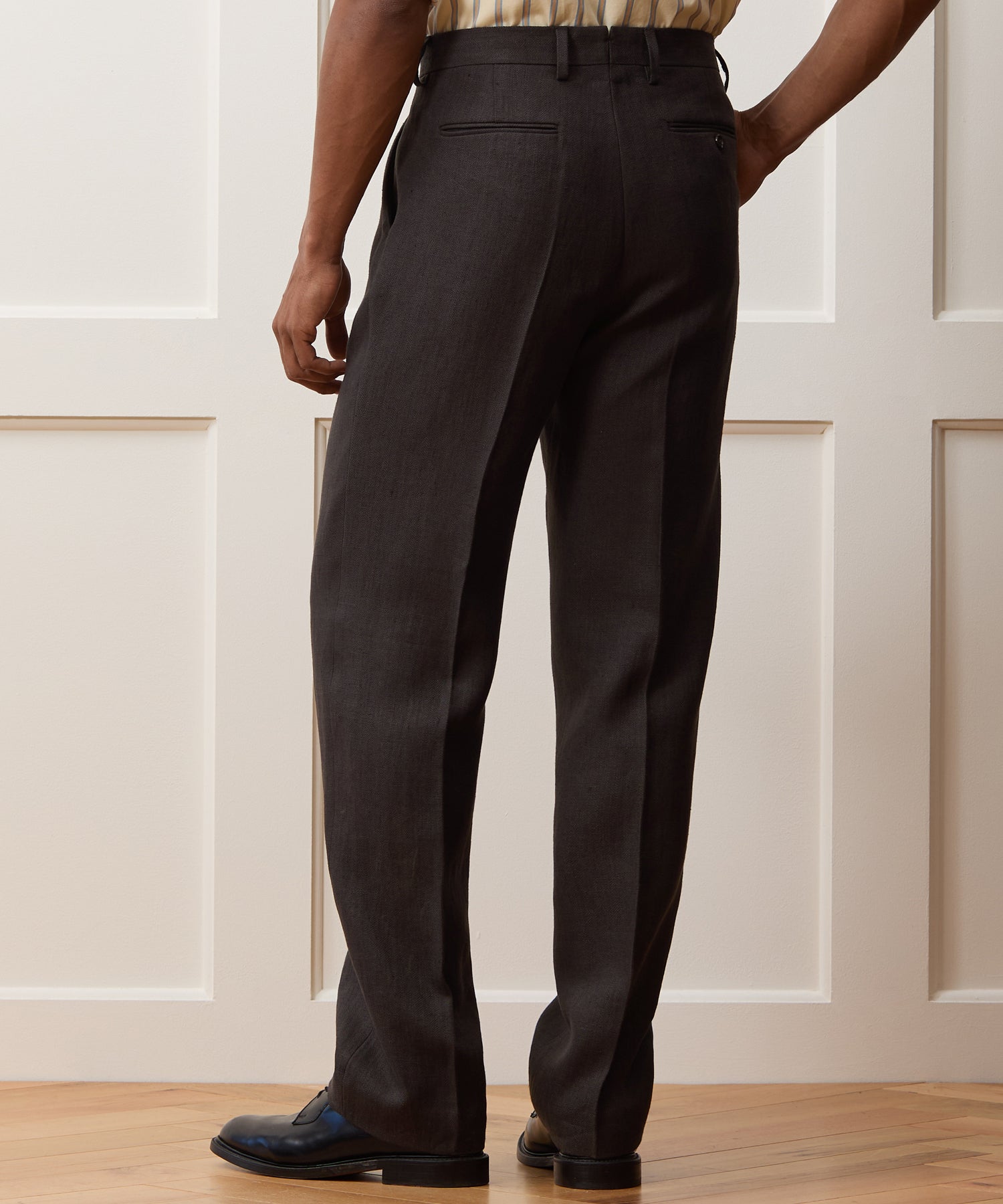 Italian Linen Herringbone Wythe Trouser