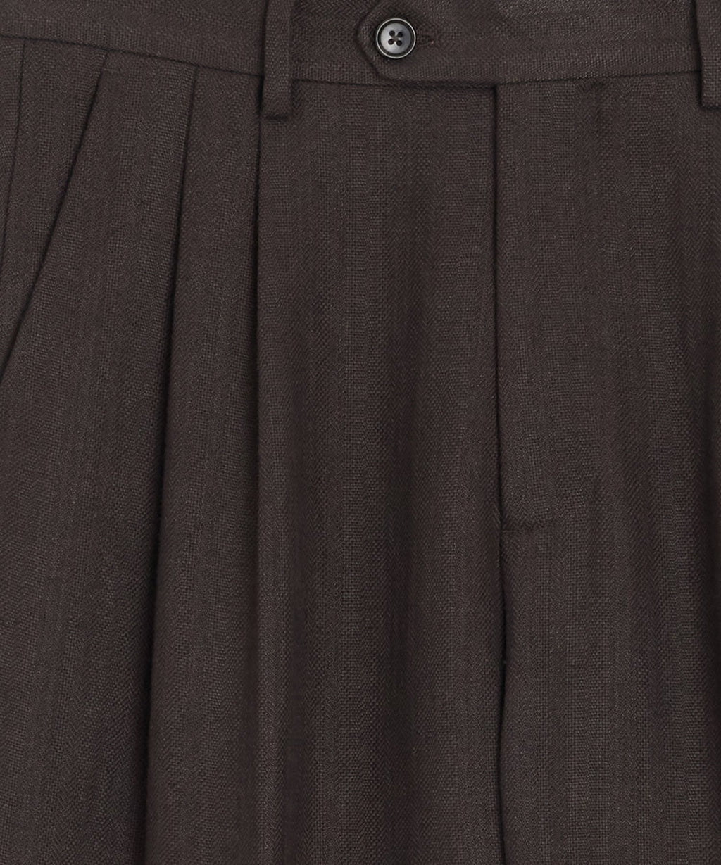 Italian Linen Herringbone Wythe Trouser