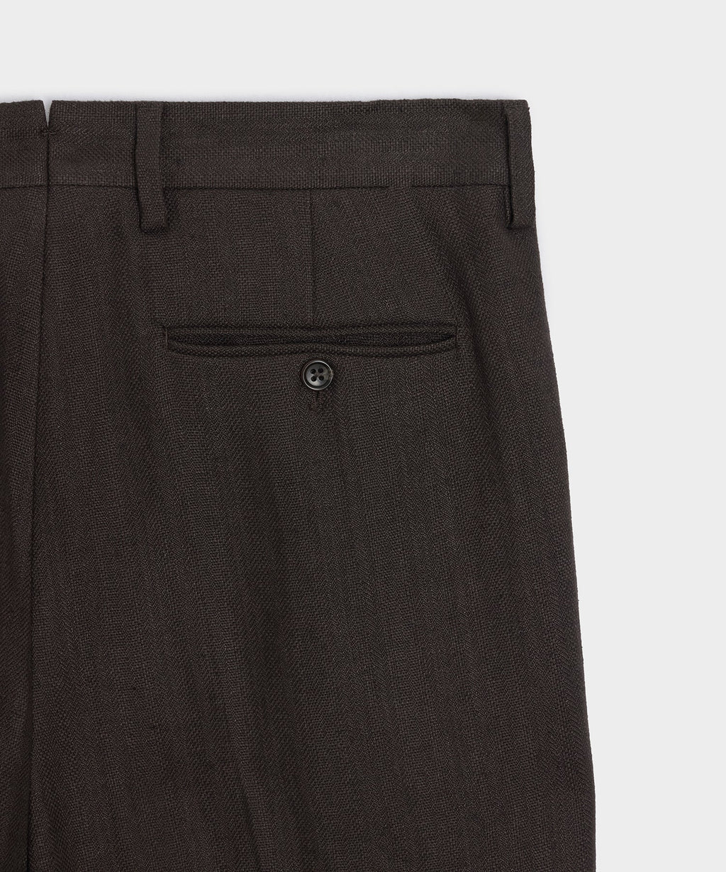 Italian Linen Herringbone Wythe Trouser