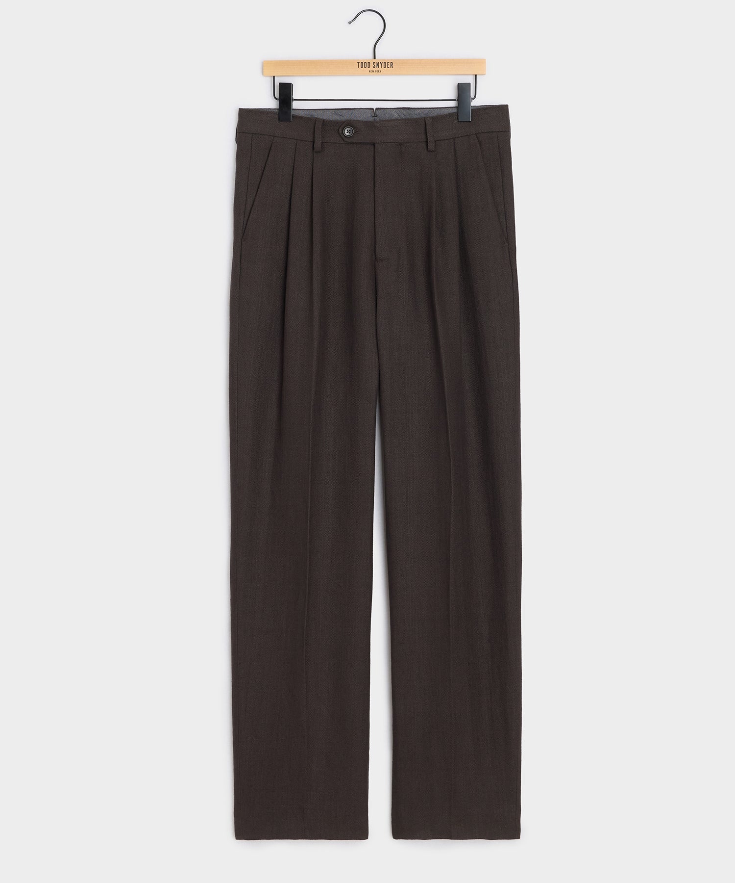 Italian Linen Herringbone Wythe Trouser