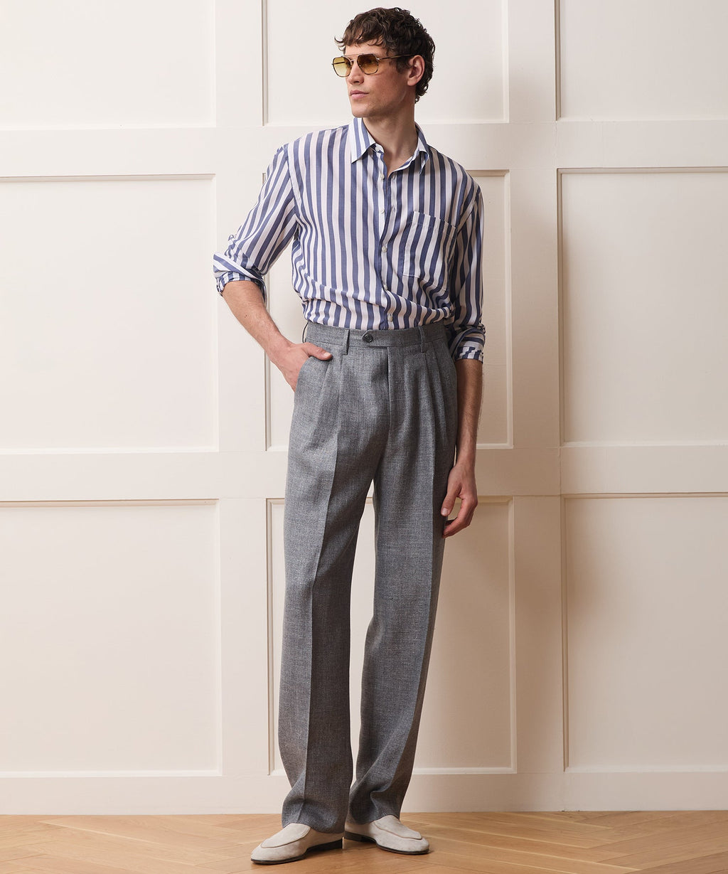Italian Linen-Wool Wythe Trouser