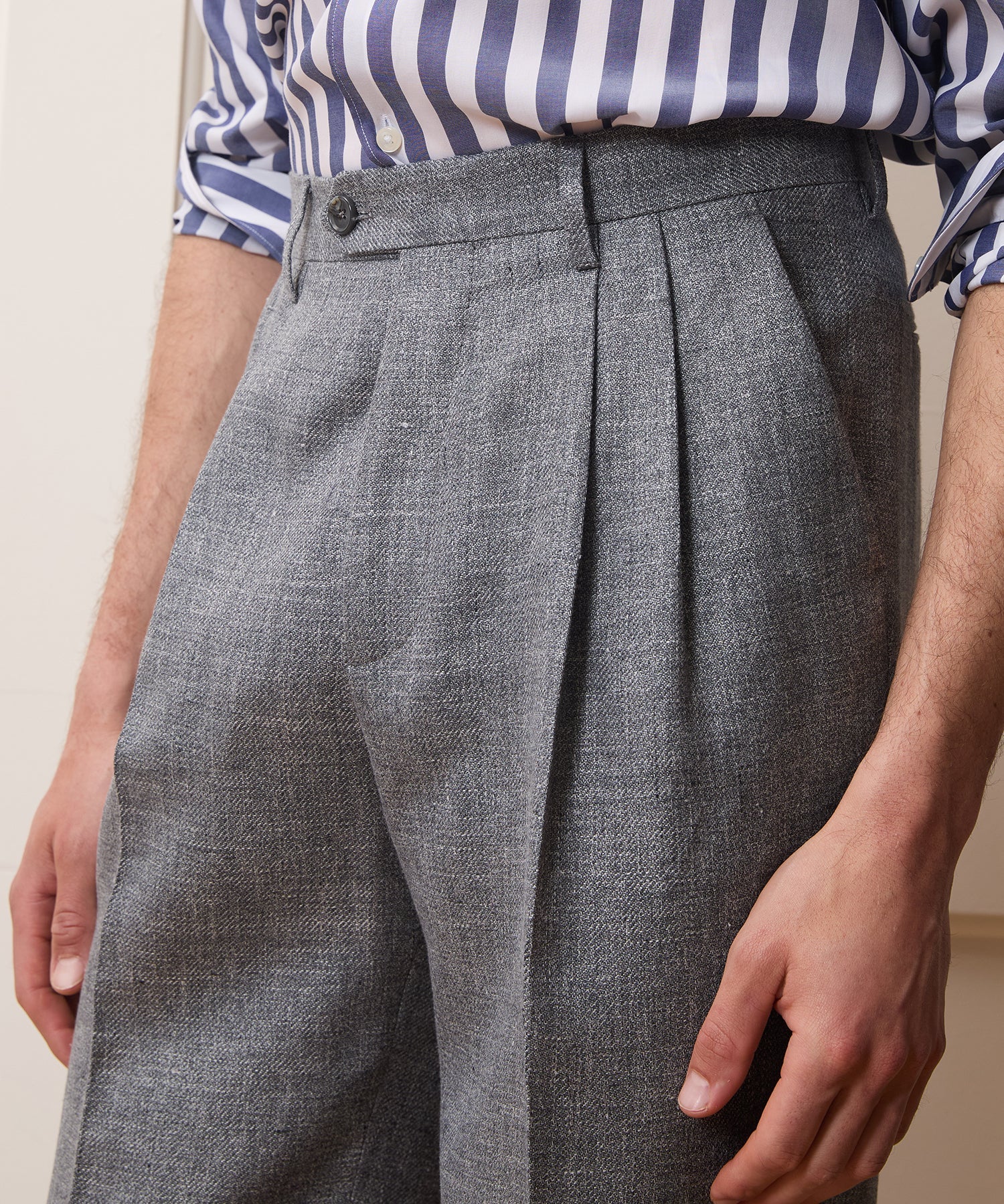 Italian Linen-Wool Wythe Trouser