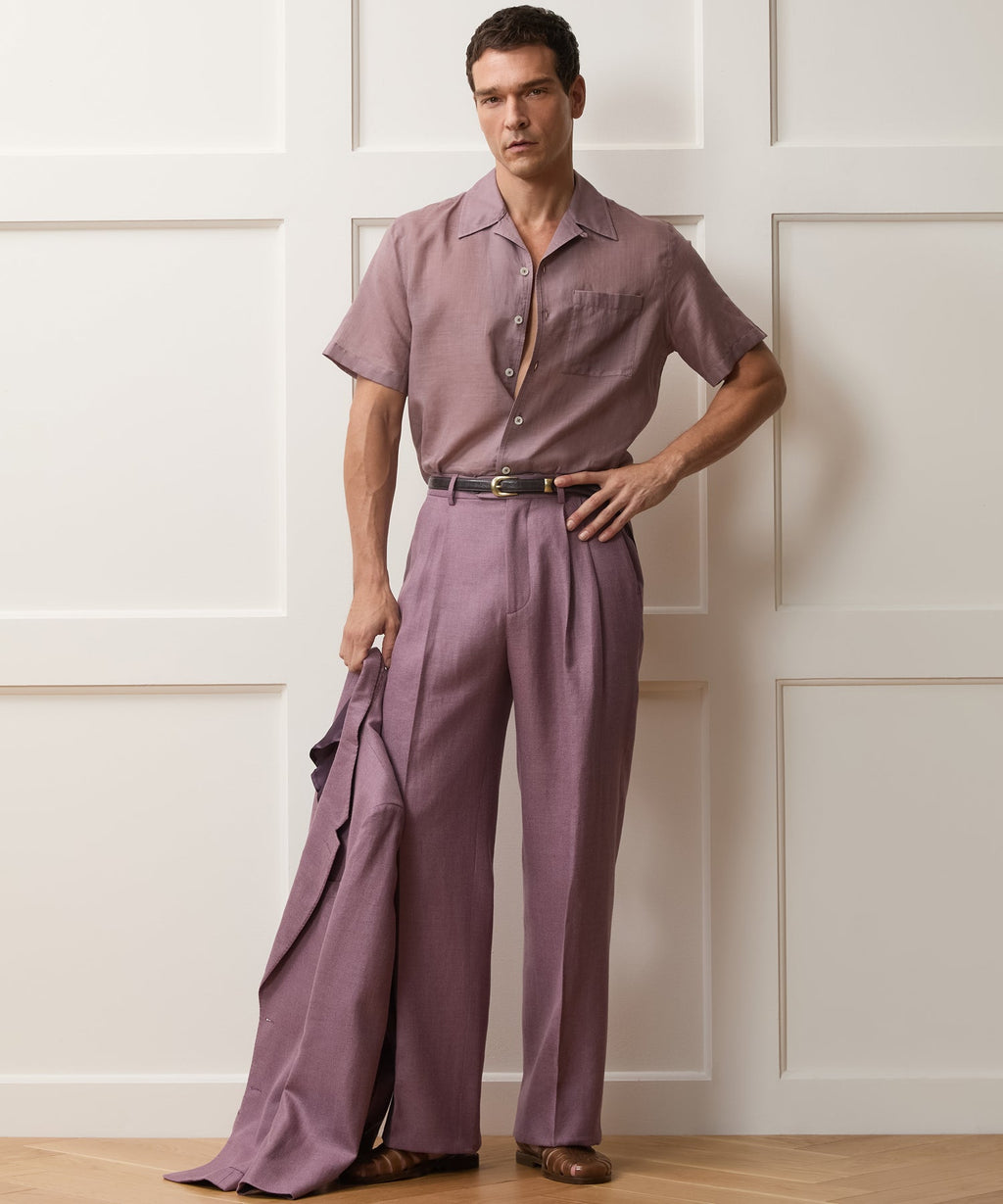 Italian Linen-Wool Wythe Trouser