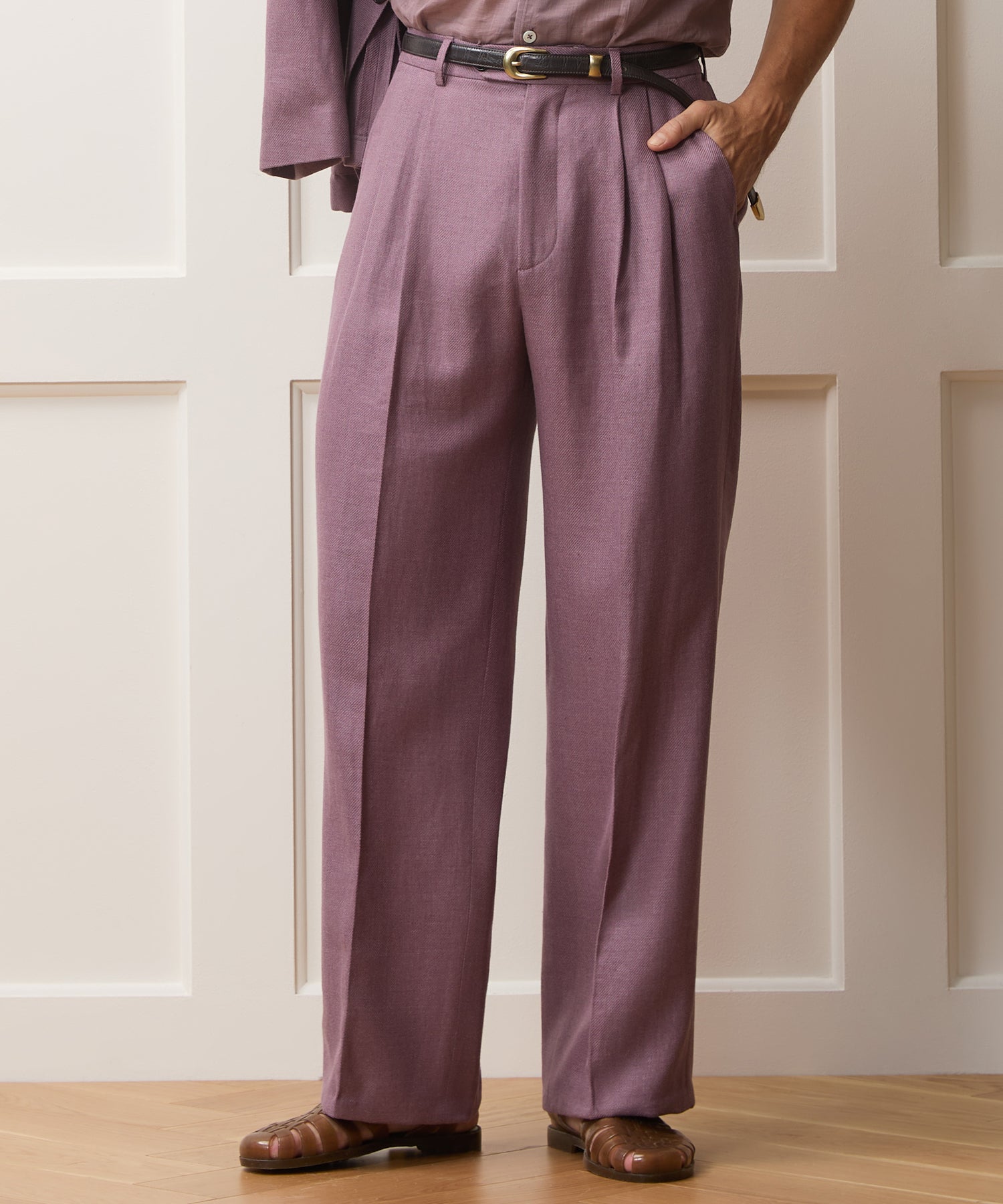 Italian Linen-Wool Wythe Trouser