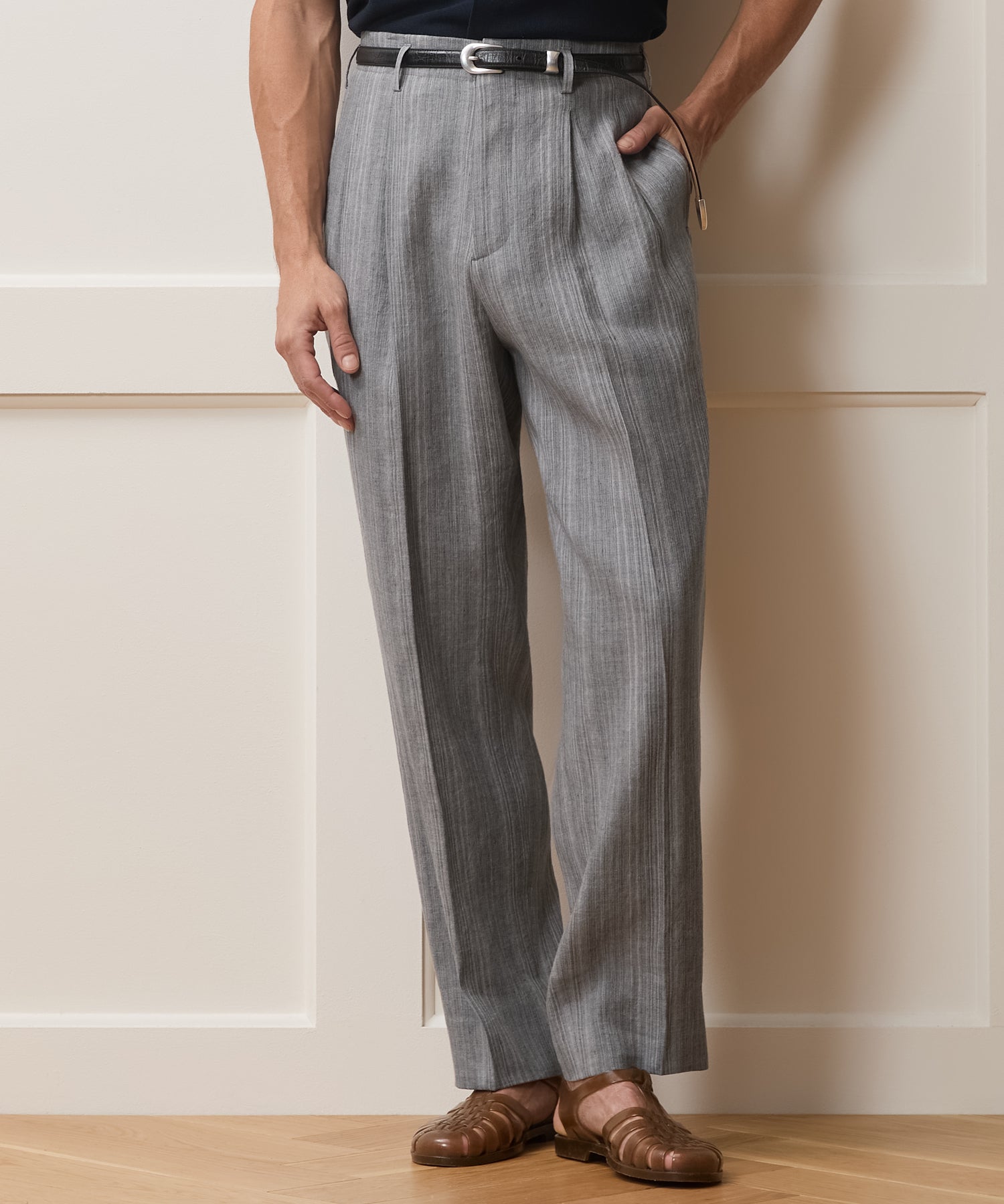 Italian Linen Multi-Stripe Wythe Suit