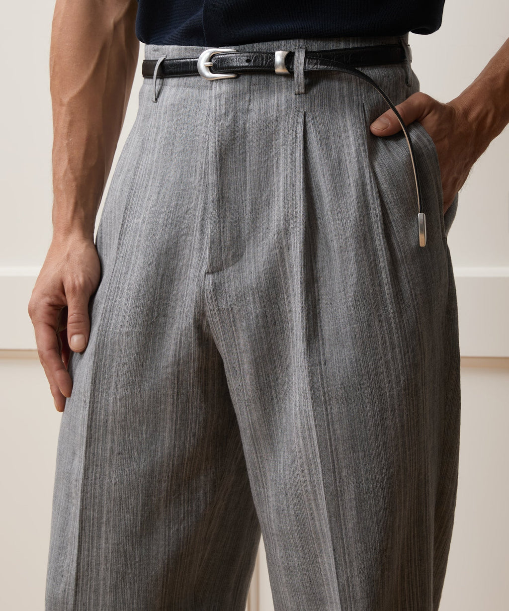 Italian Linen Multi-Stripe Wythe Suit