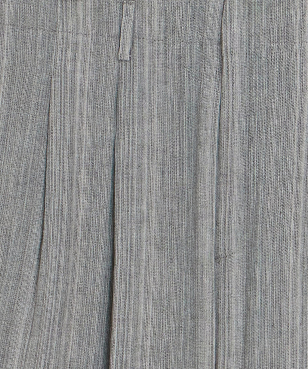 Italian Multi-Stripe Linen Hollywood Trouser
