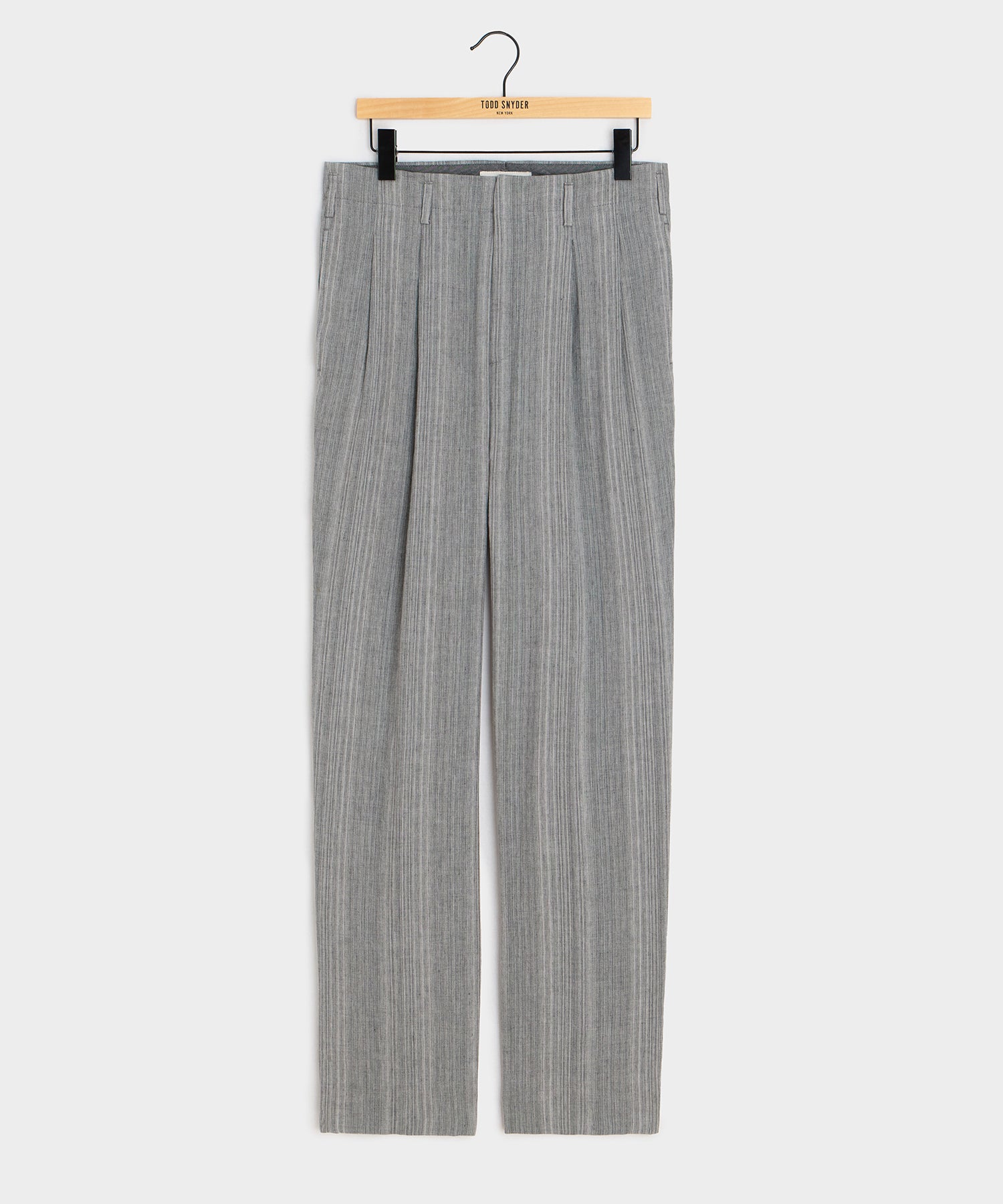 Italian Multi-Stripe Linen Hollywood Trouser