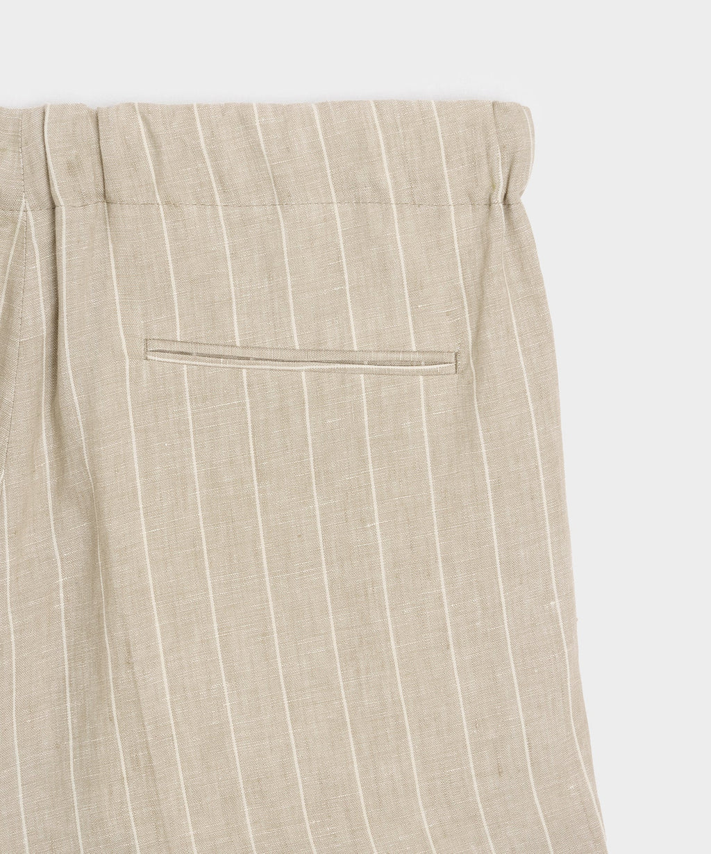 Italian Linen Pinstripe Leisure Short