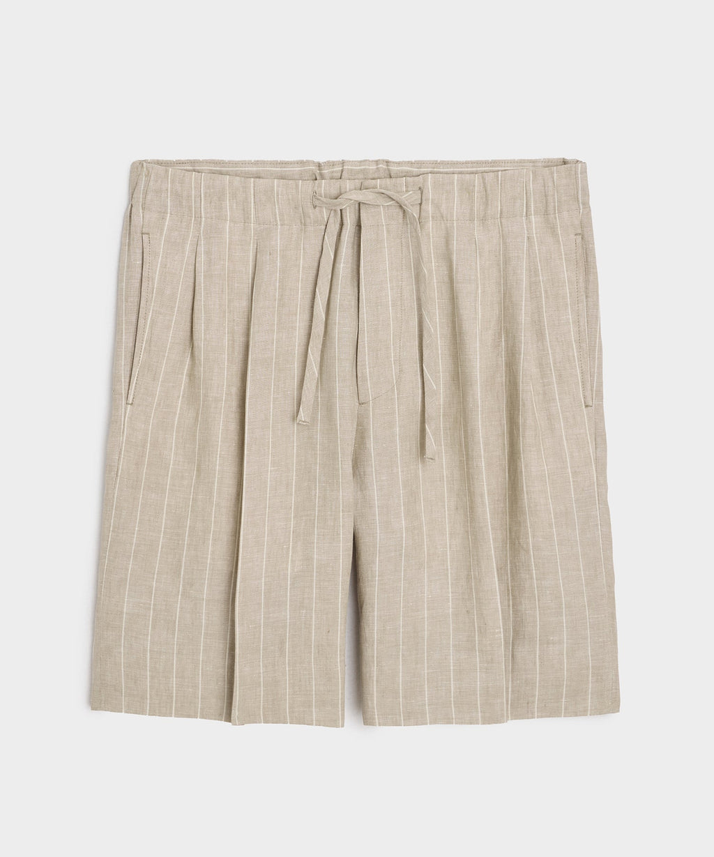 Italian Linen Pinstripe Leisure Short