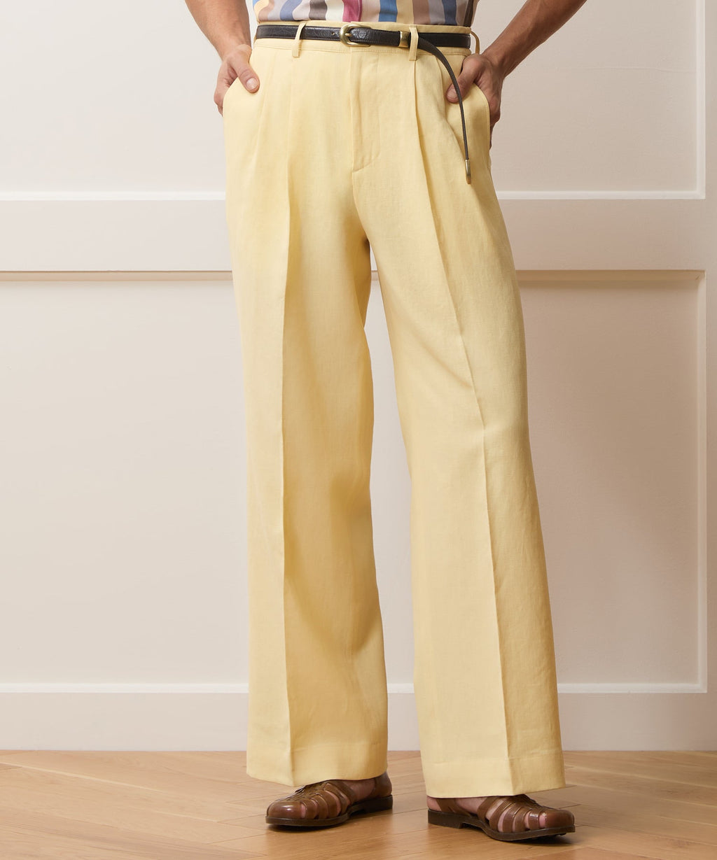 Italian Sueded Linen Gaucho Pant