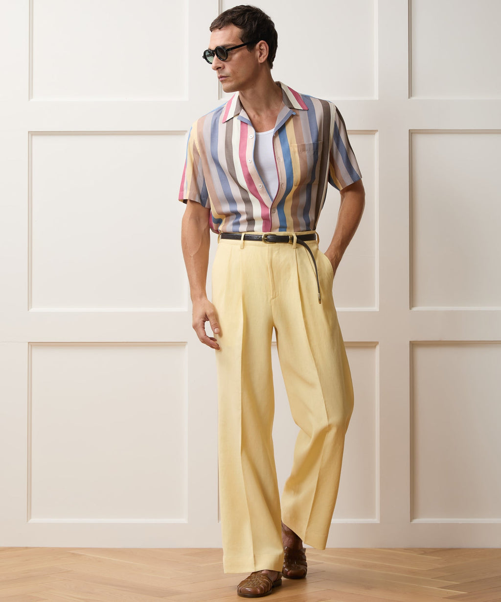 Italian Sueded Linen Gaucho Pant
