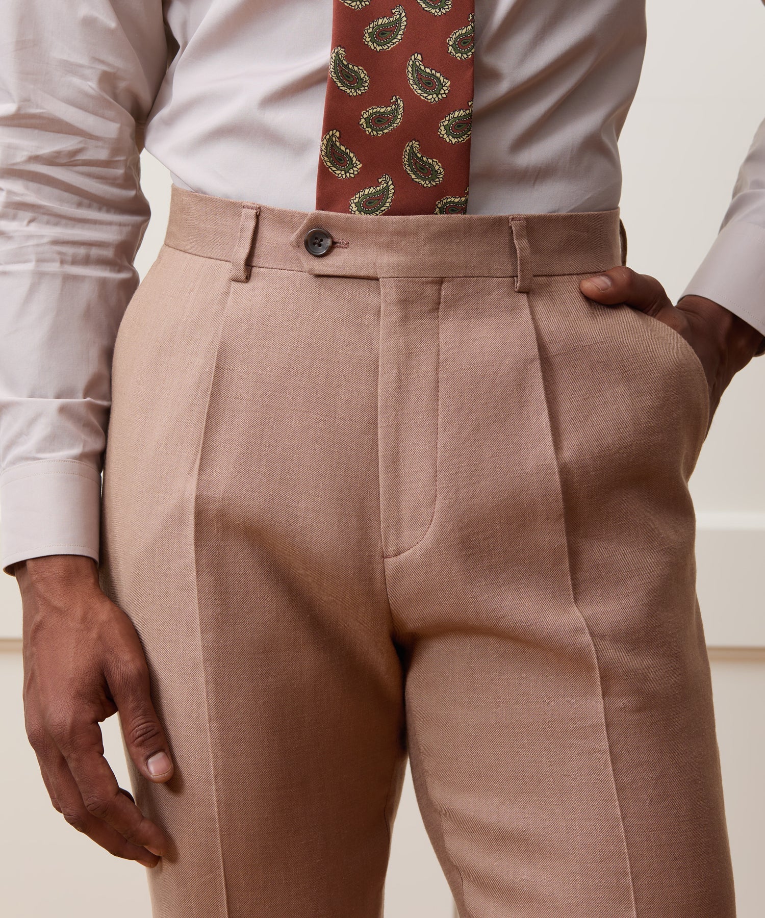 Italian Linen Blend Madison Trouser