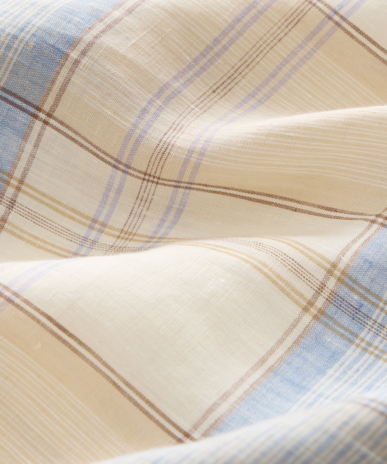 Italian Linen Plaid Big Shirt