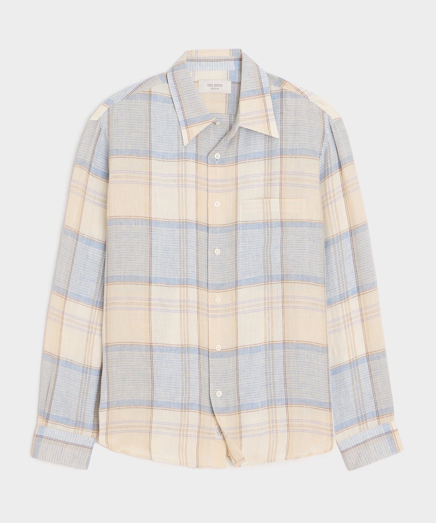 Italian Linen Plaid Big Shirt