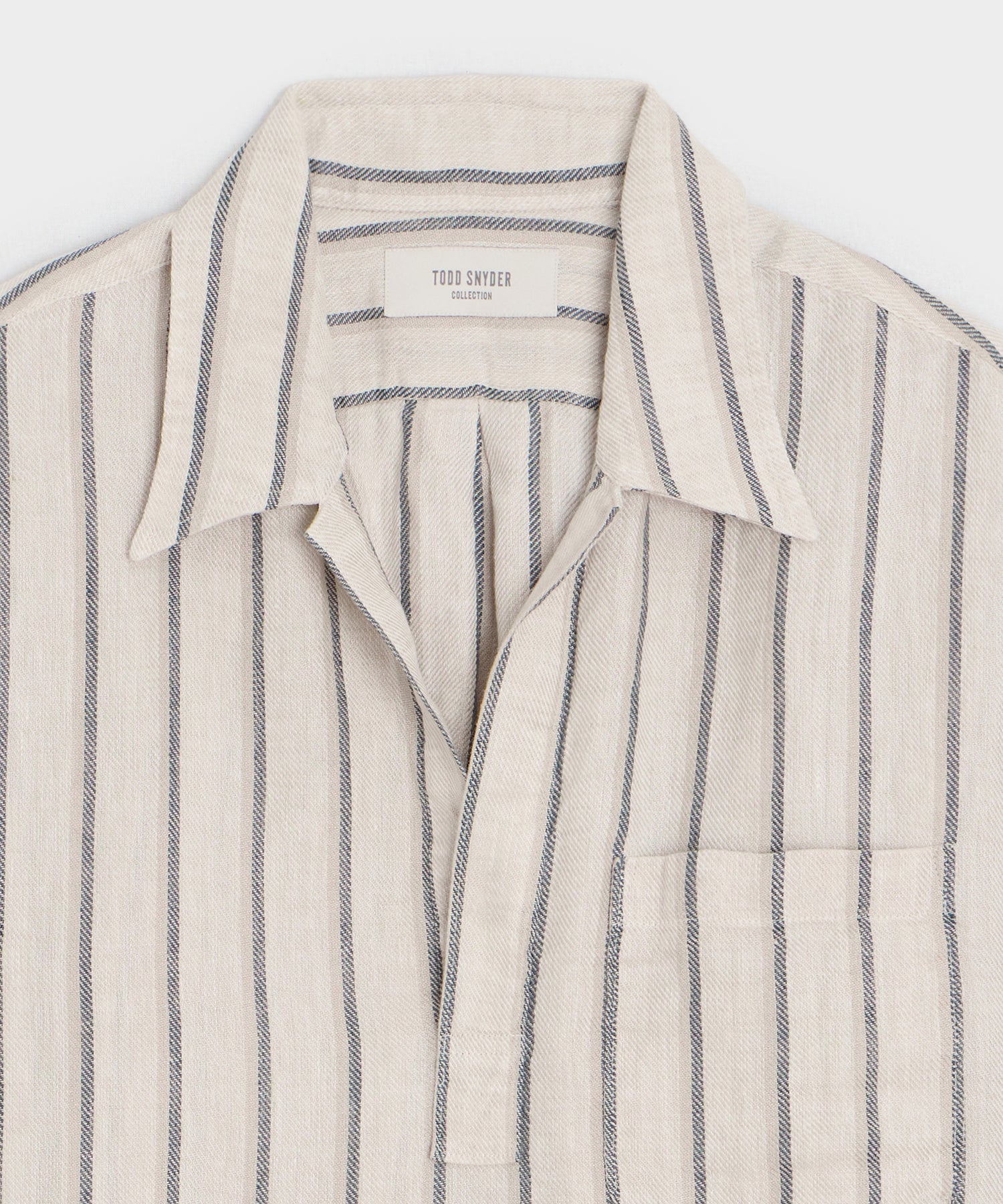 Striped Linen Popover Shirt