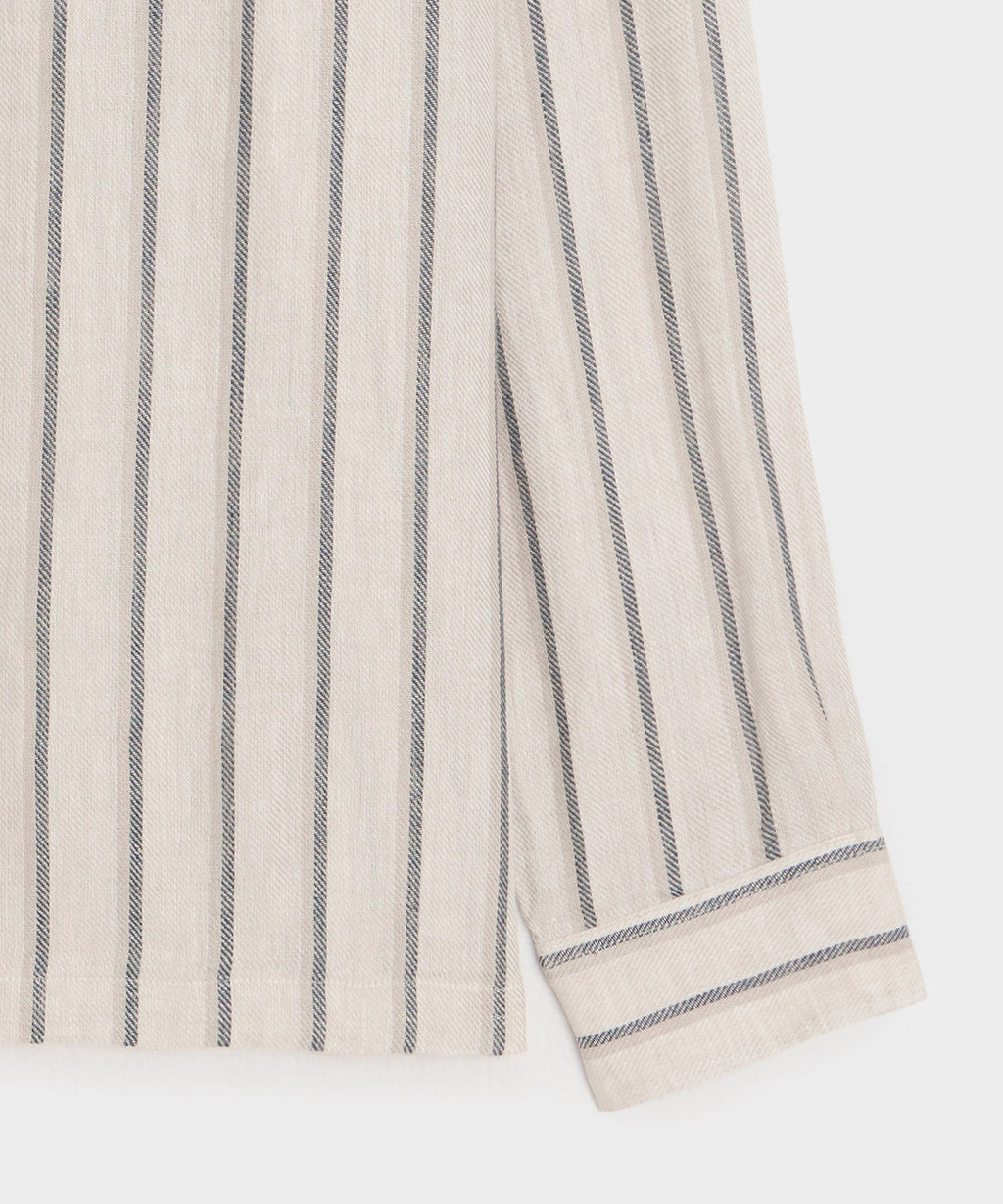 Striped Linen Popover Shirt