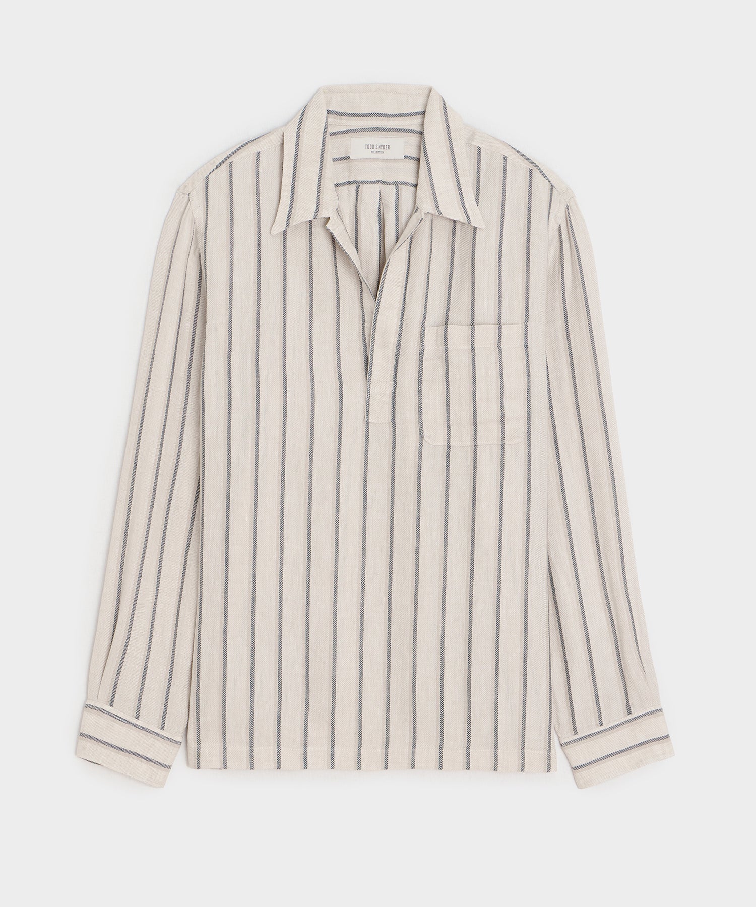 Striped Linen Popover Shirt