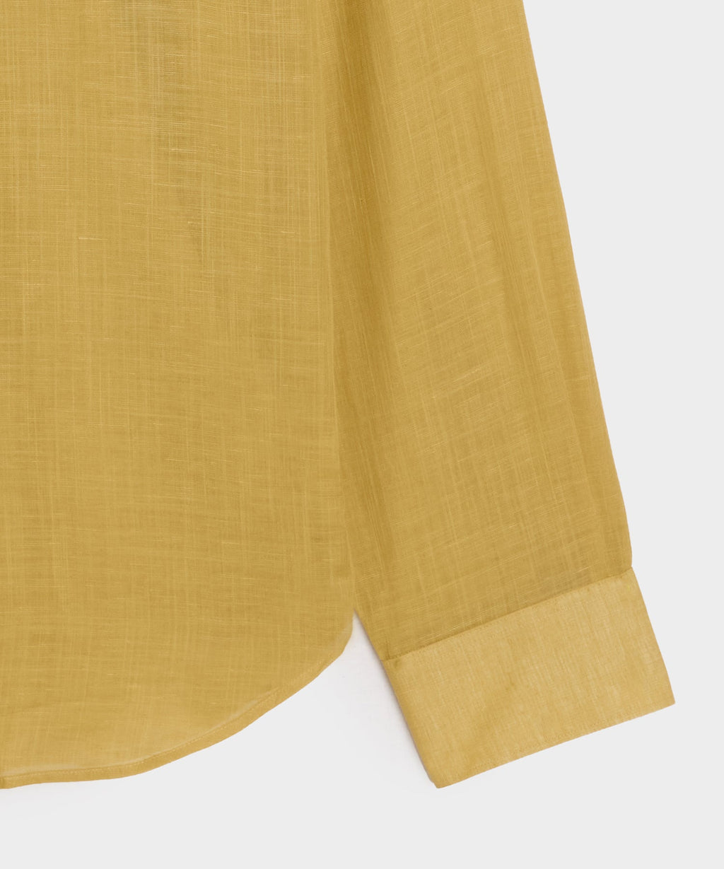 Voile Band Collar Big Shirt