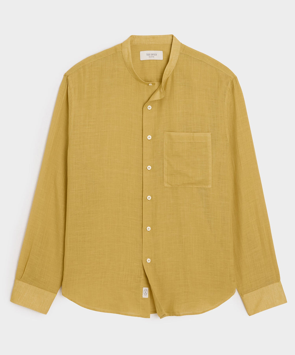Voile Band Collar Big Shirt