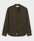Voile Band Collar Big Shirt