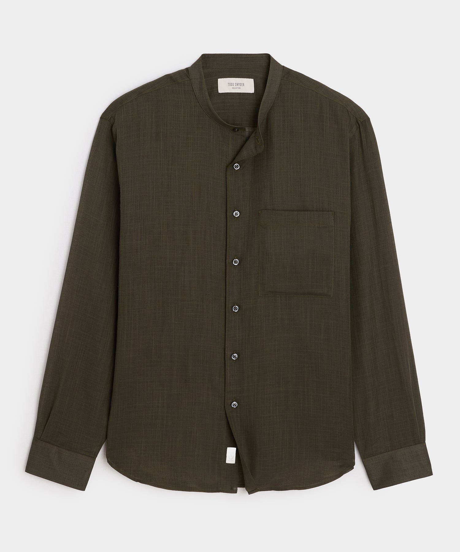 Voile Band Collar Big Shirt