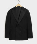 Italian Wool Double-Breasted Tuxedo Jacket