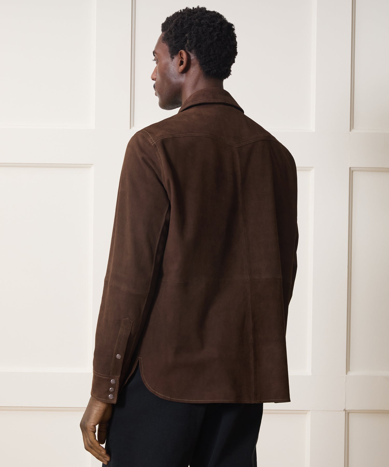 Italian Suede Western Shirt Jacket