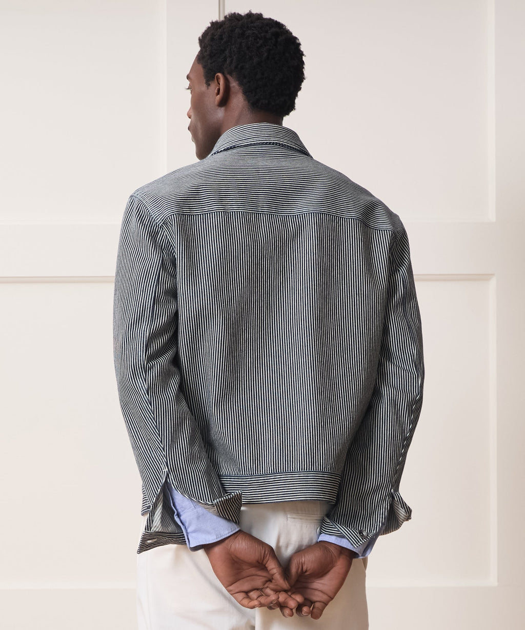 Hickory Stripe Denim Jacket