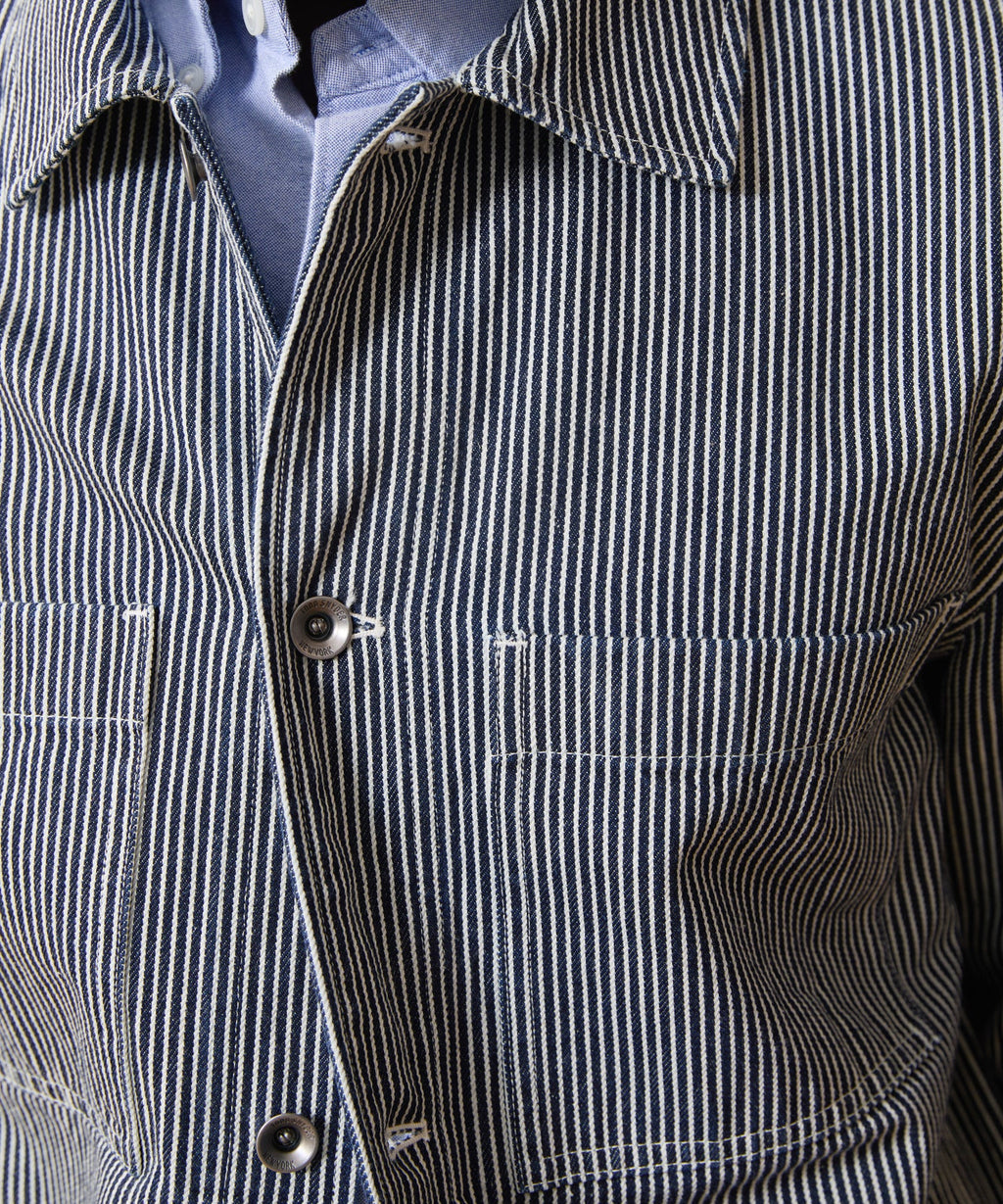 Hickory Stripe Denim Jacket