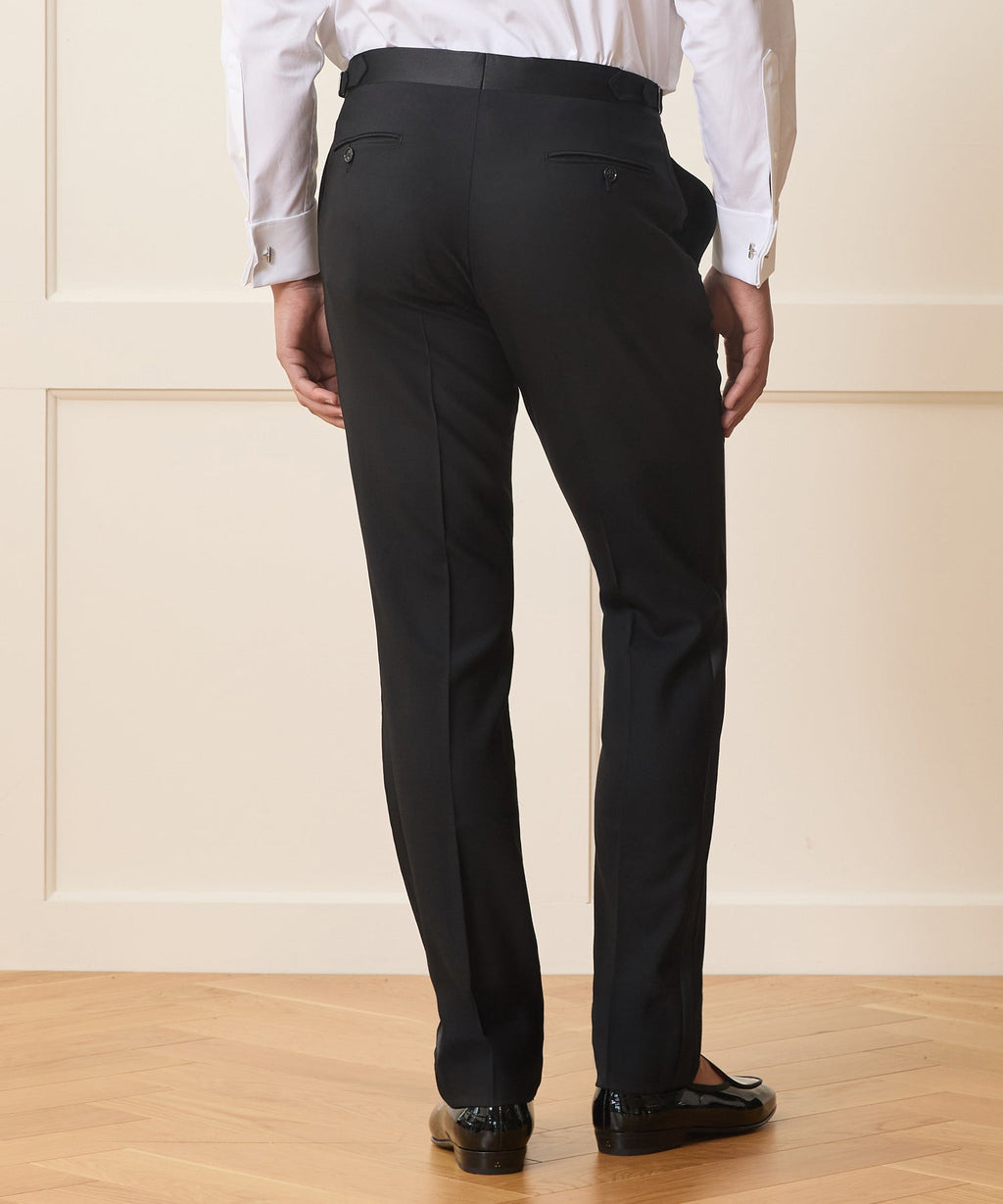 Slim Italian Wool Tuxedo Trouser