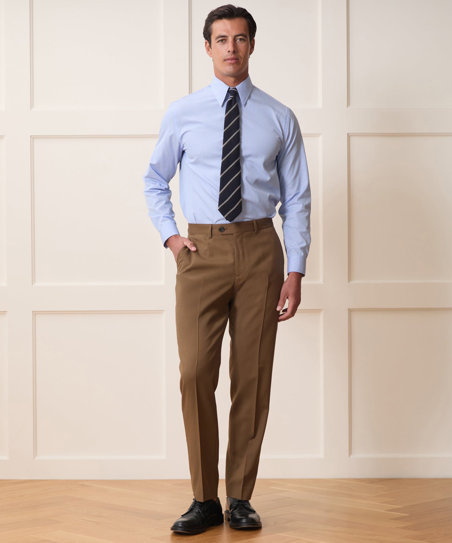 Poplin Long Point Collar Dress Shirt