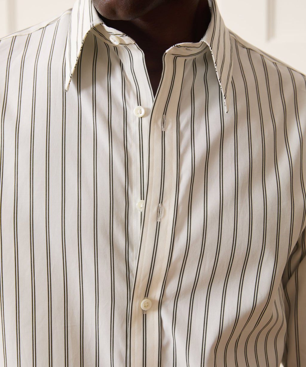 Poplin Long Point Collar Dress Shirt